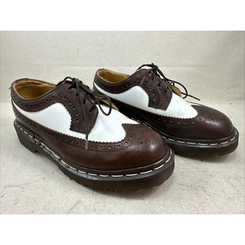 Dr. Martens Brown and White Wing Tip Oxford Women's Shoes Size 7 US , 5 UK